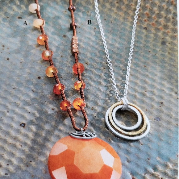 Silpada Orange "Moroccan Sunset" Necklace 18" - Picture 6 of 6